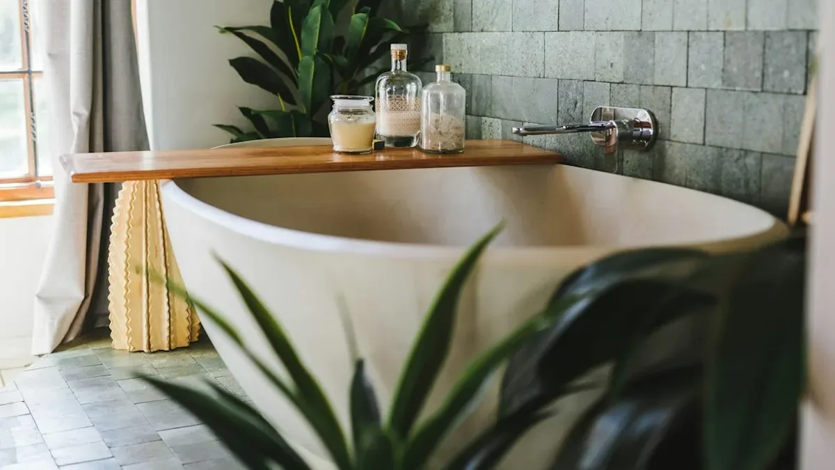 ambiance spa salle de bain — Ambiance spa salle de bain : petite salle de bain déco